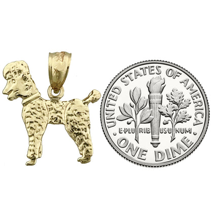 14K Gold Full Coated Poodle Charm