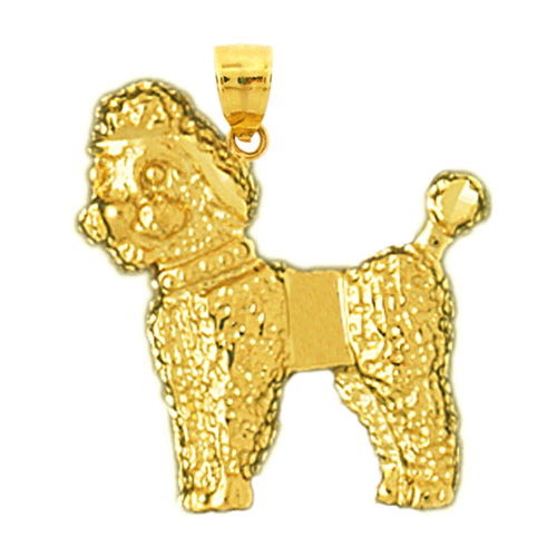 14K Gold Bichon Frise Pendant