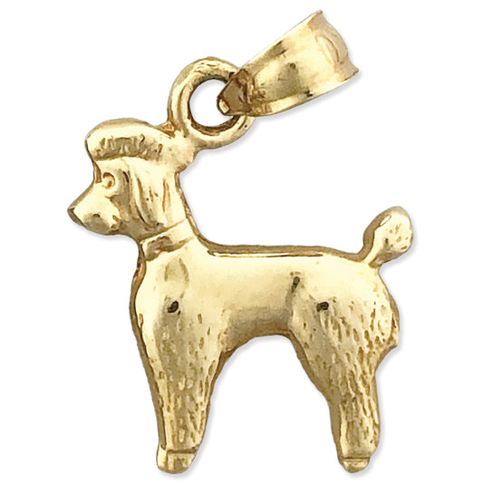 14K Gold Small Poodle Charm
