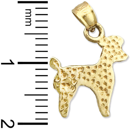 14K Gold Small Poodle Charm