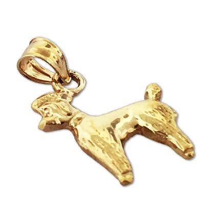 14K Gold Small Poodle Charm