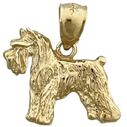 14K Gold Schnauzer Charm