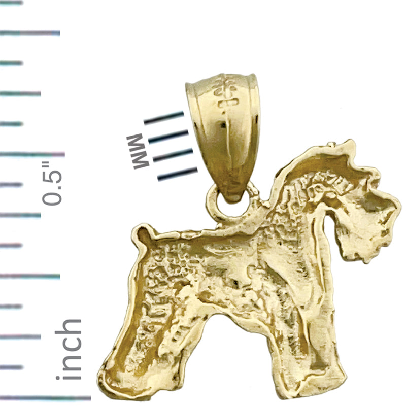 14K Gold Schnauzer Charm