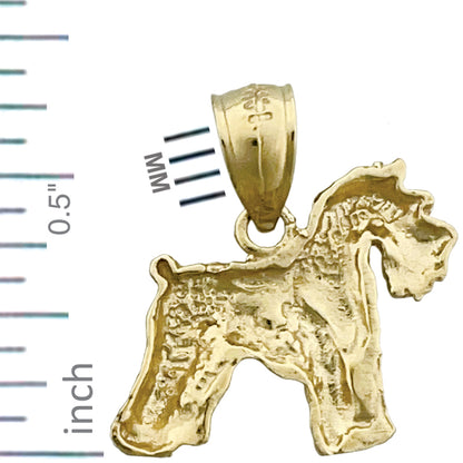 14K Gold Schnauzer Charm