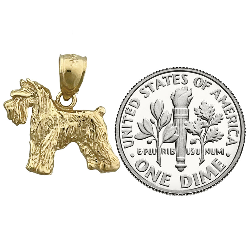 14K Gold Schnauzer Charm