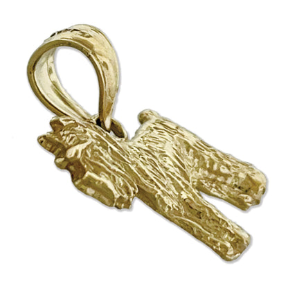 14K Gold Schnauzer Charm