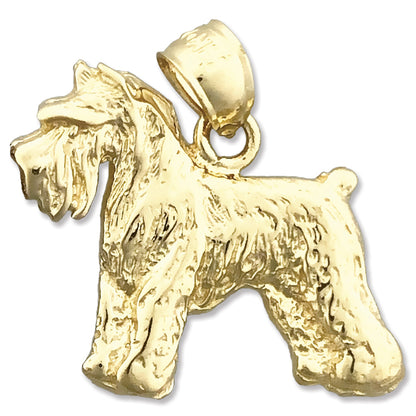 14K Gold Miniature Schnauzer Pendant