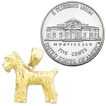 14K Gold German Schnauzer Charm