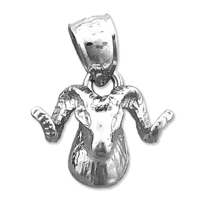 14K Gold Ram Head Charm