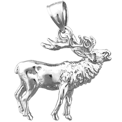 14K Gold 25MM Moose Pendant