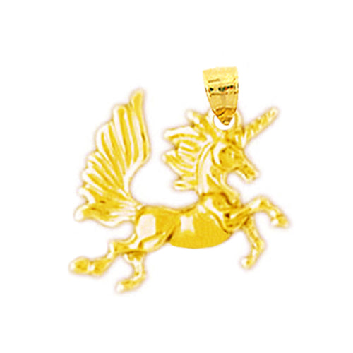 14K Gold 3-D Unicorn Charm