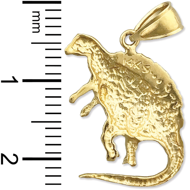 14K Gold Dinosaur Charm