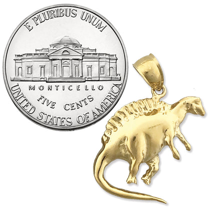 14K Gold Dinosaur Charm