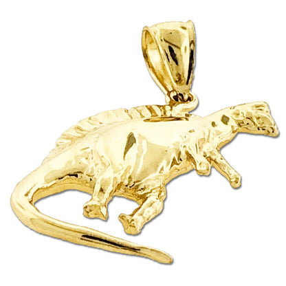 14K Gold Dinosaur Charm