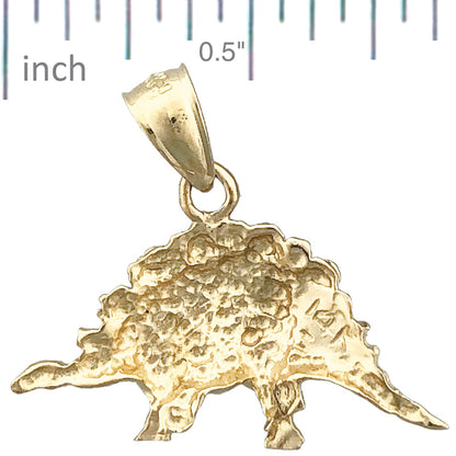 14K Gold Stegosaurus Charm