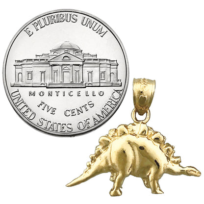 14K Gold Stegosaurus Charm