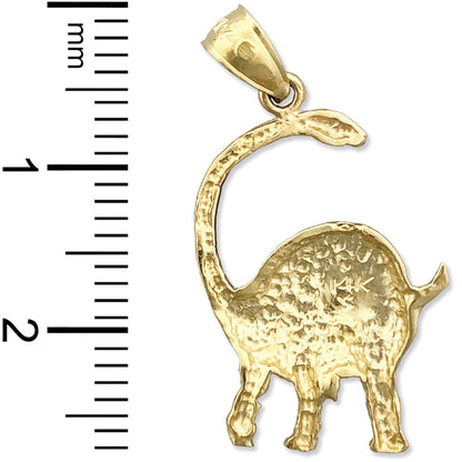 14K Gold Brontosaurus Charm