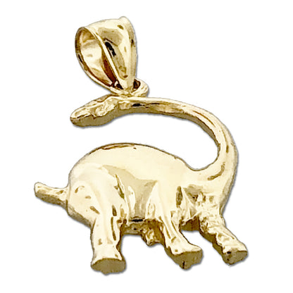 14K Gold Brontosaurus Charm