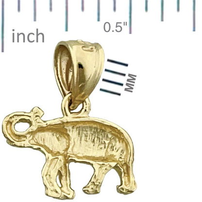 14K Gold Elephant Charm
