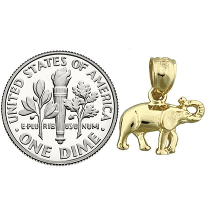 14K Gold Elephant Charm