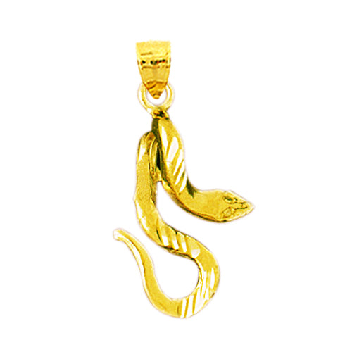 14K Gold Snake Charm