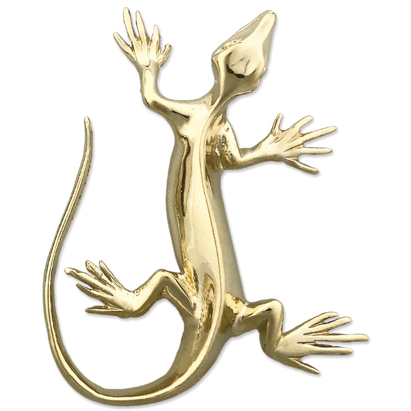 14K Gold Lizard Slide