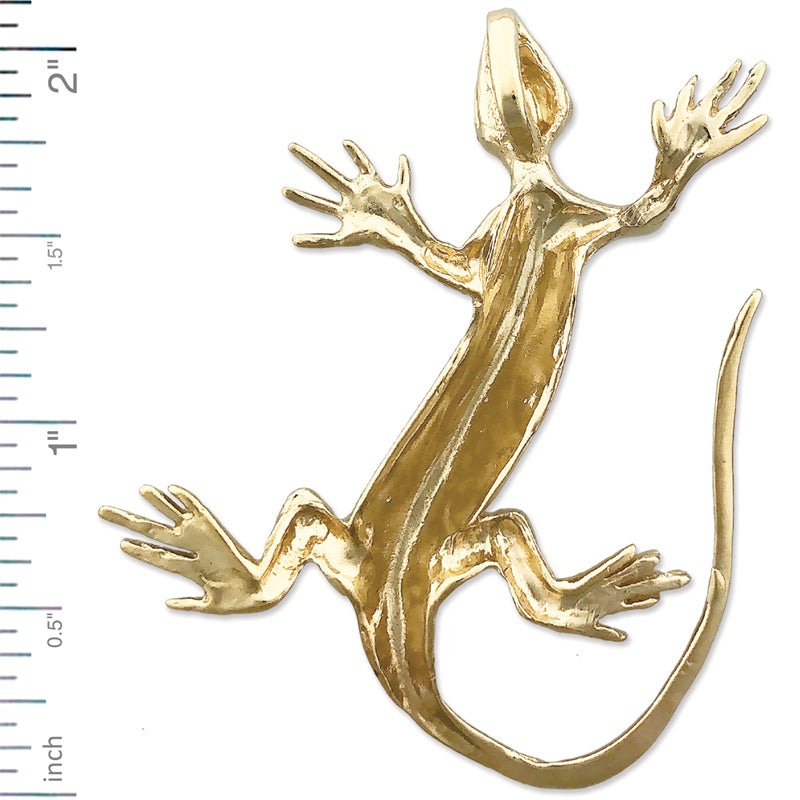 14K Gold Lizard Slide