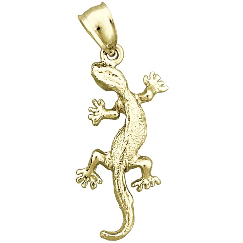 14K Gold Lizard Charm