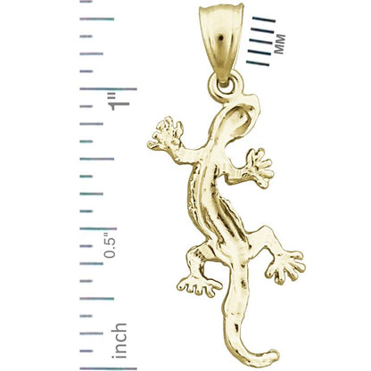 14K Gold Lizard Charm