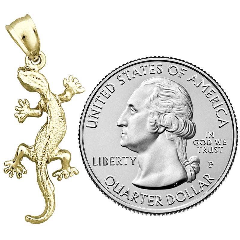 14K Gold Lizard Charm