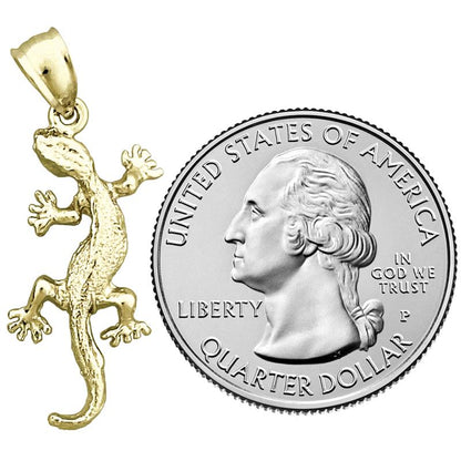 14K Gold Lizard Charm