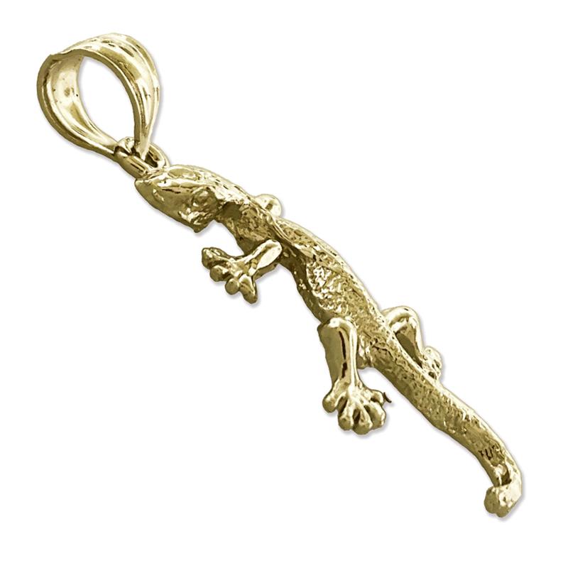 14K Gold Lizard Charm