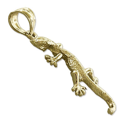 14K Gold Lizard Charm