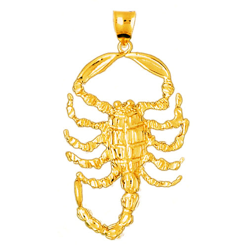 14K Gold Scorpion Pendant
