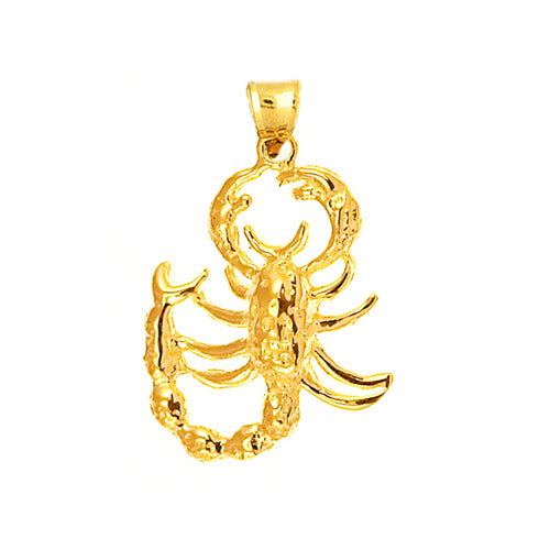 14K Gold Scorpion Charm