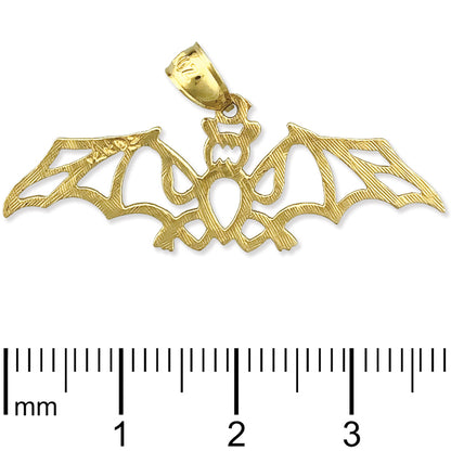 14K Gold Cut-Out Bat Pendant