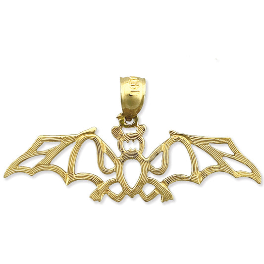 14K Gold Cut-Out Bat Pendant