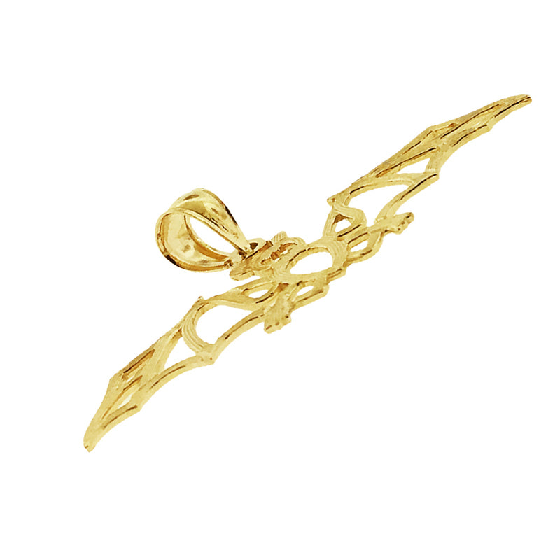 14K Gold Cut-Out Bat Pendant