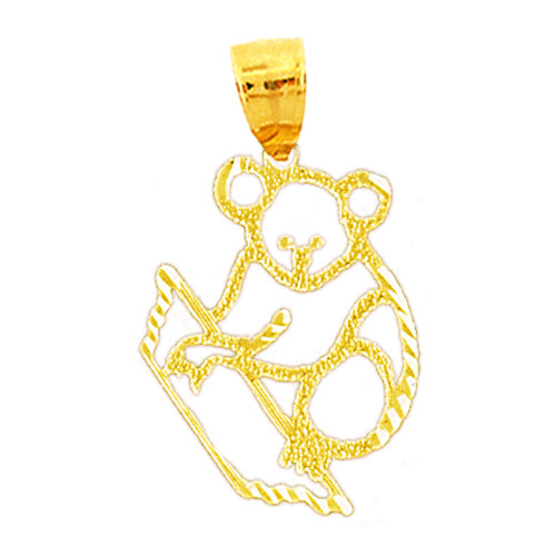 14K Gold Cut-Out Koala Pendant