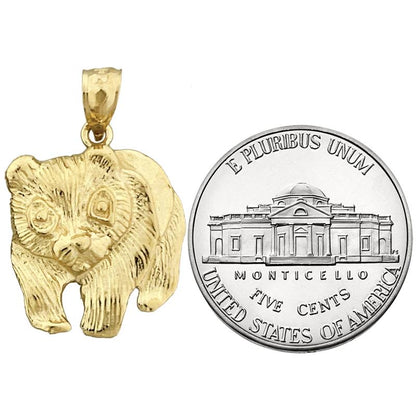 14K Gold Panda Bear Pendant