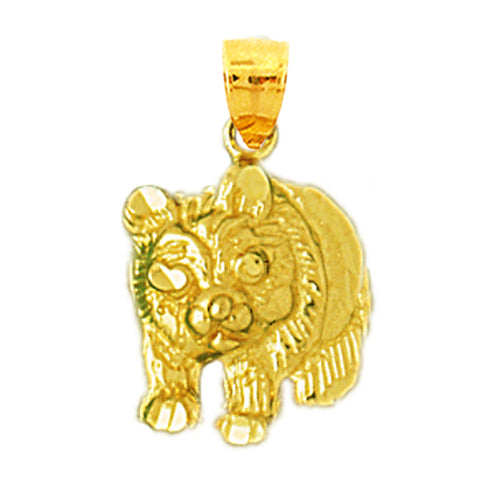 14K Gold Panda Charm