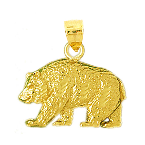 14K Gold Kodiak Pendant