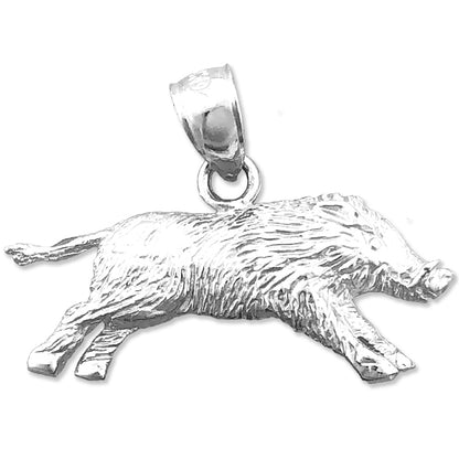 14K Gold Boar Pendant