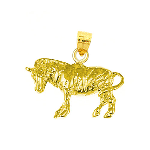 14K Gold Zebra Charm