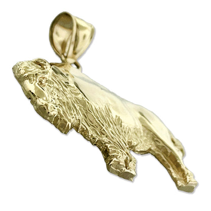 14K Gold Bison Pendant