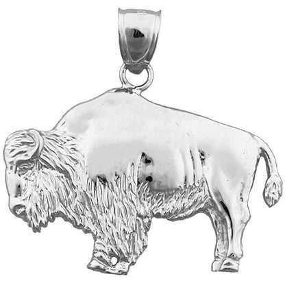 14K Gold Bison Pendant