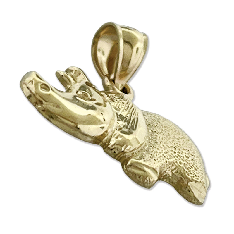 14K Gold Rhinoceros Charm