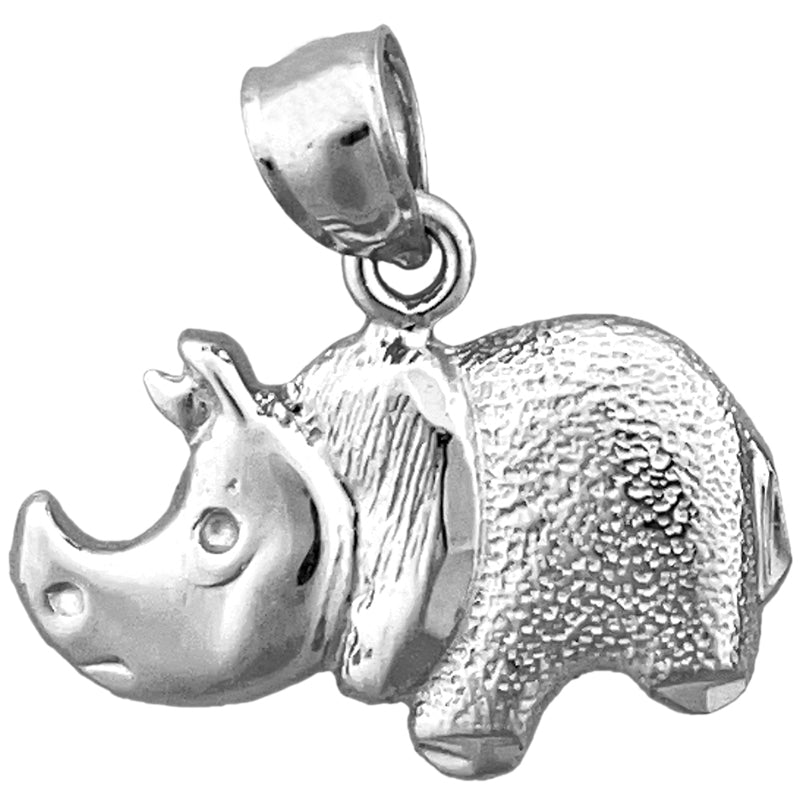 14K Gold Rhinoceros Charm