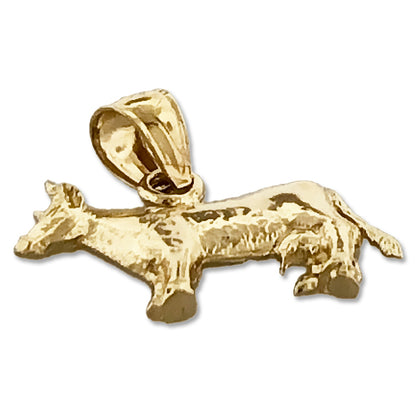 14K Gold Cow Mini Charm