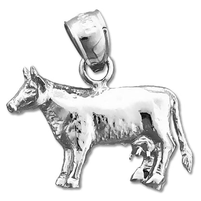 14K Gold Cow Mini Charm